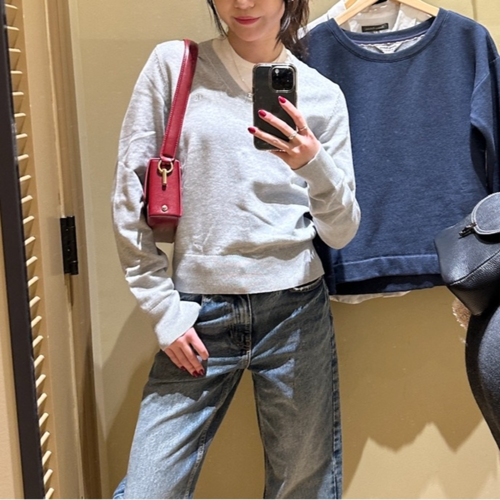 Calvin klein gray v neck sweater